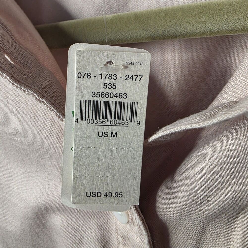 NWT Aerie Button Up Cotton Shirt Size Medium Oversized Pink Preppy Classic - Picture 7 of 9